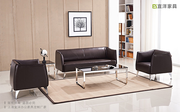 办公沙发定做,商务牛皮沙发,办公沙发摆放